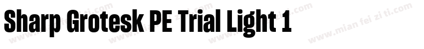 Sharp Grotesk PE Trial Light 14字体转换